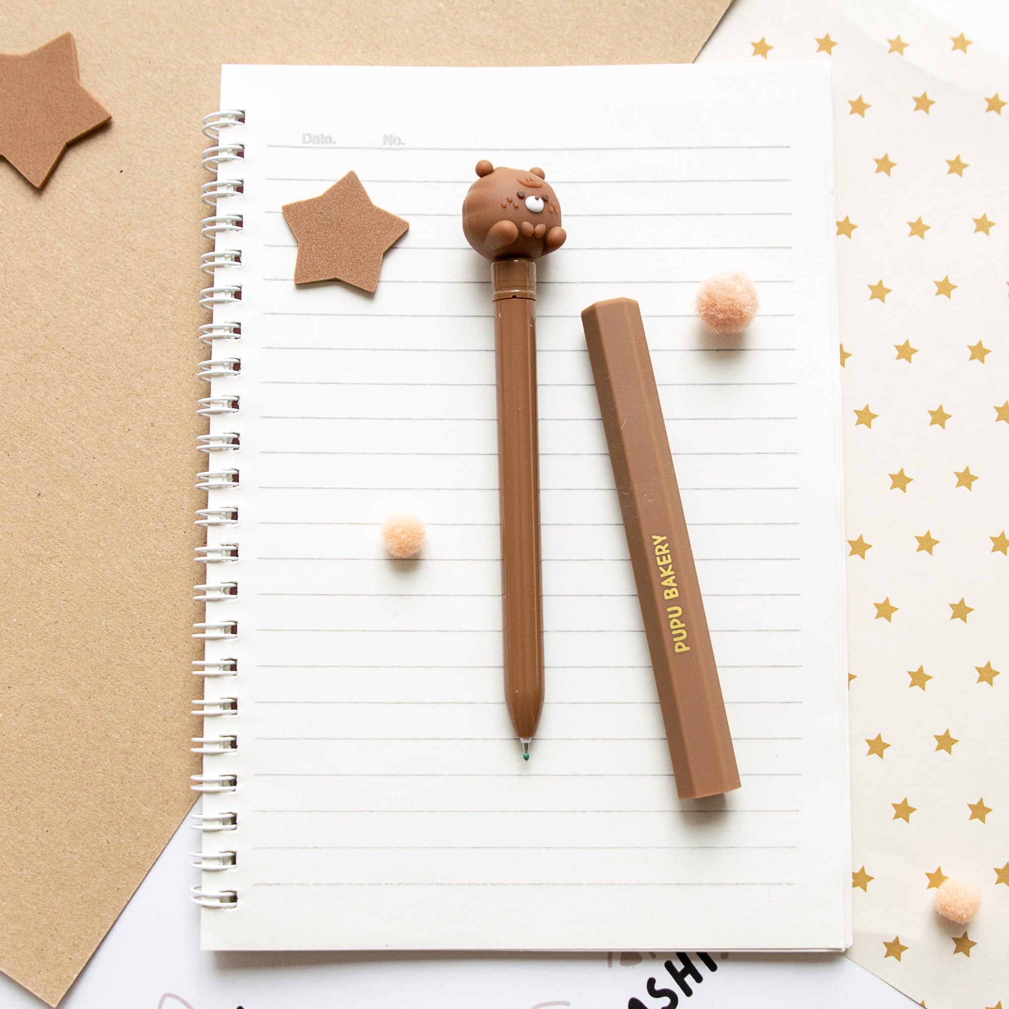 Stylo Kawaii Glossy Tube - Ourson Chocolat