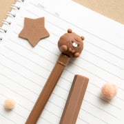 Stylo Kawaii Glossy Tube - Ourson Chocolat