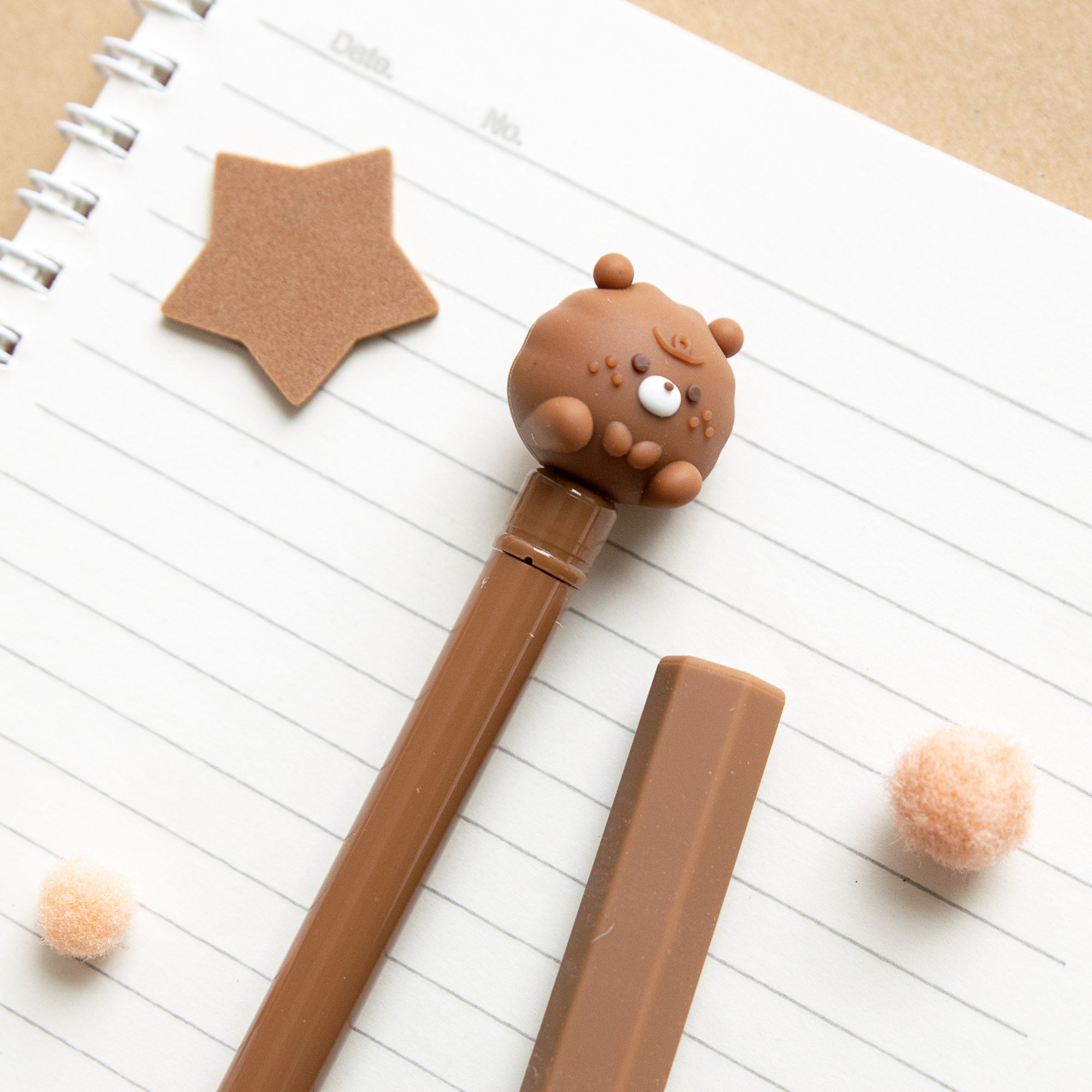 Stylo Kawaii Glossy Tube - Ourson Chocolat
