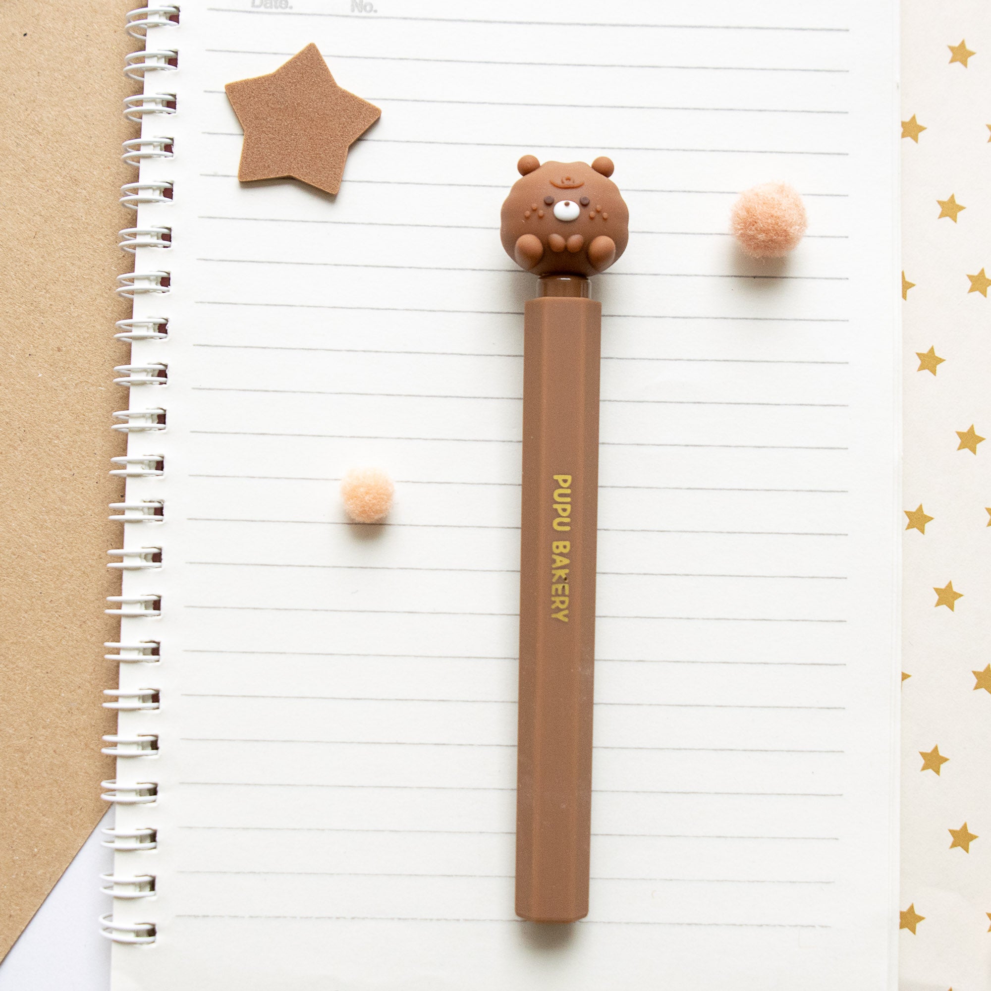 Stylo Kawaii Glossy Tube - Ourson Chocolat