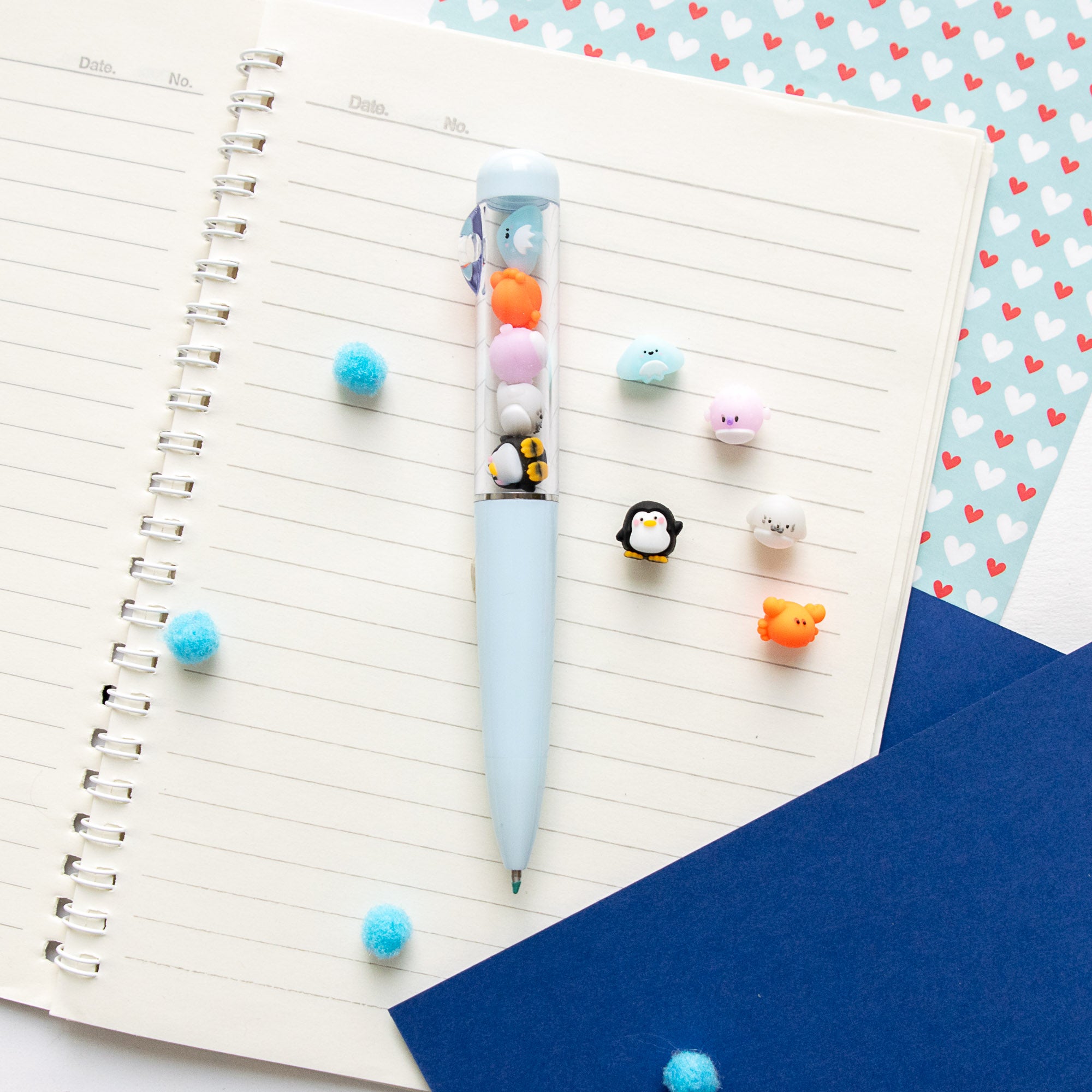 Stylo Kawaii - Mini Figurines Sous l'Océan