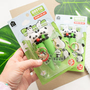 Duo Stylos Porte-clés Kawaii Panda BFF
