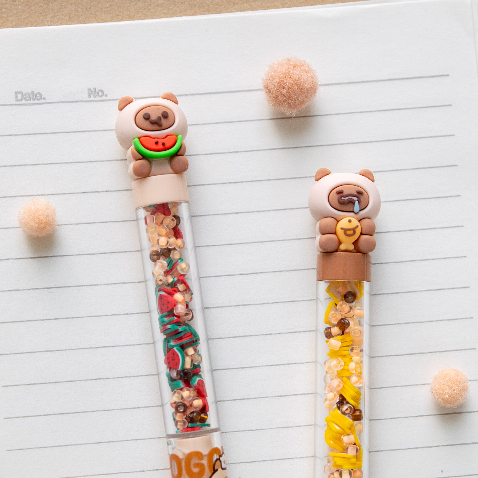 Stylo Gel Kawaii Doggy Cat & Paillettes