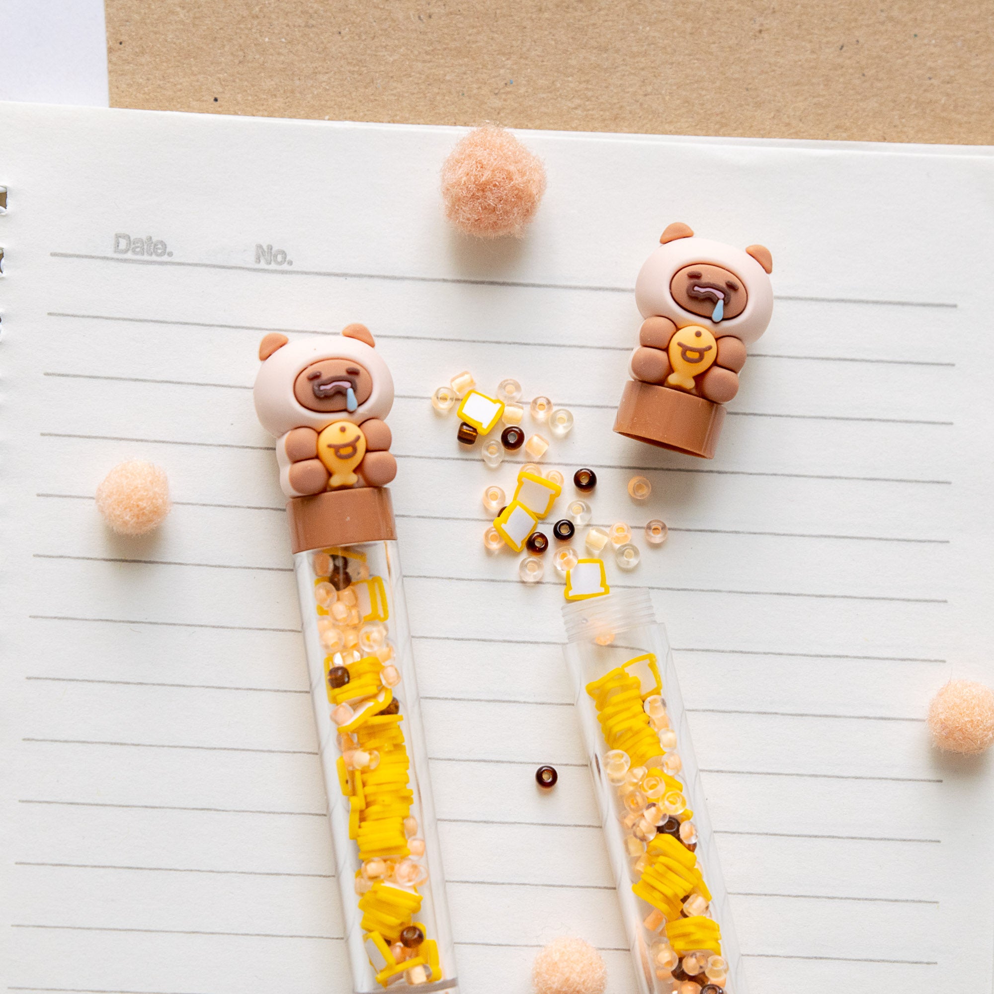 Stylo Gel Kawaii Doggy Cat & Paillettes
