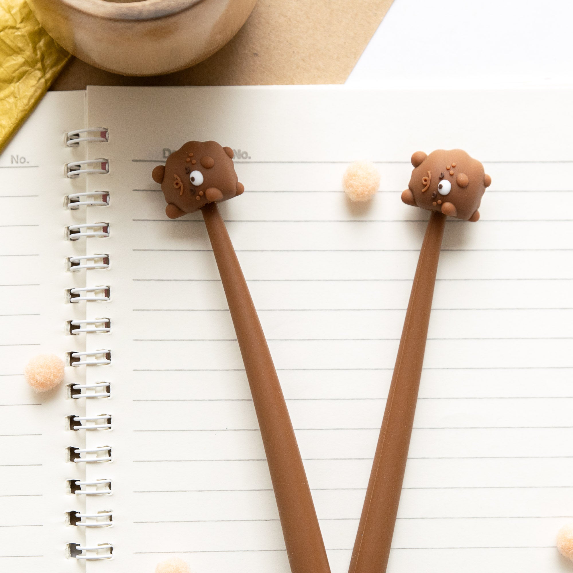 Stylo Souple à Secouer - Ourson Chocolat