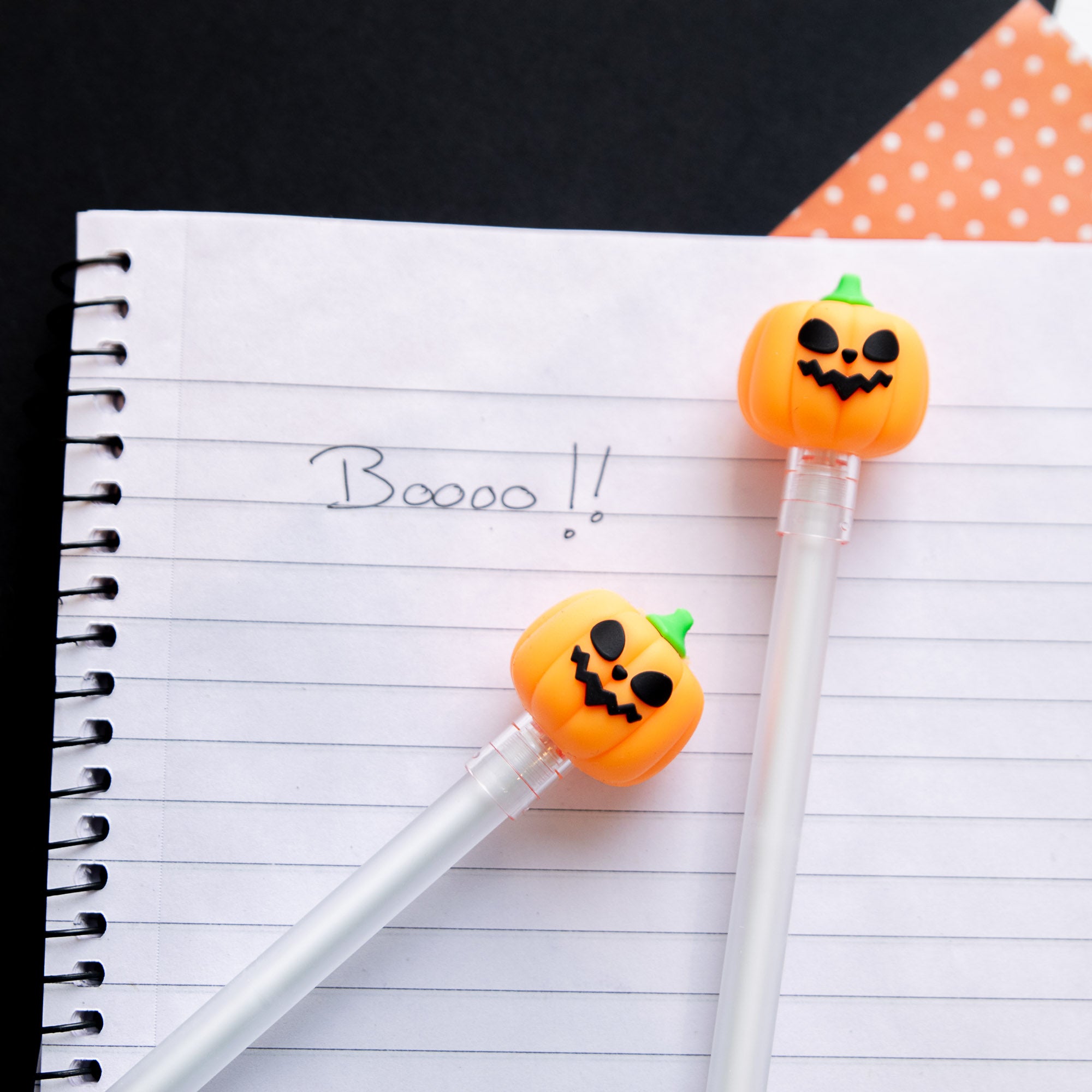 Stylo Gel Kawaii - Embout 3D Halloween Citrouille