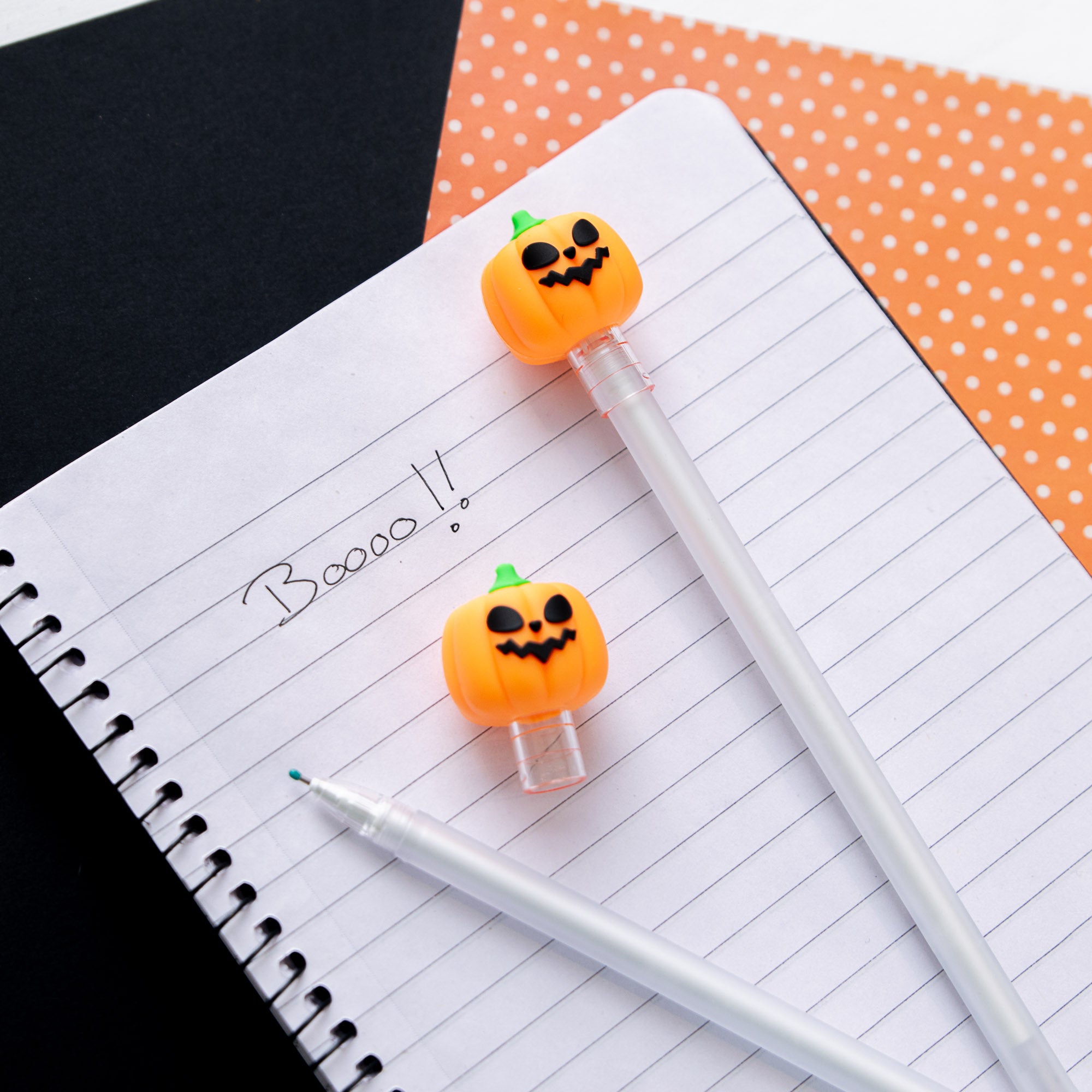Stylo Gel Kawaii - Embout 3D Halloween Citrouille