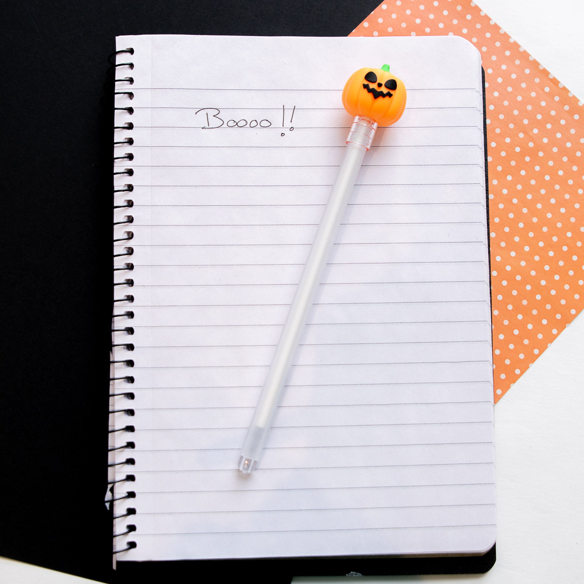 Stylo Gel Kawaii - Embout 3D Halloween Citrouille