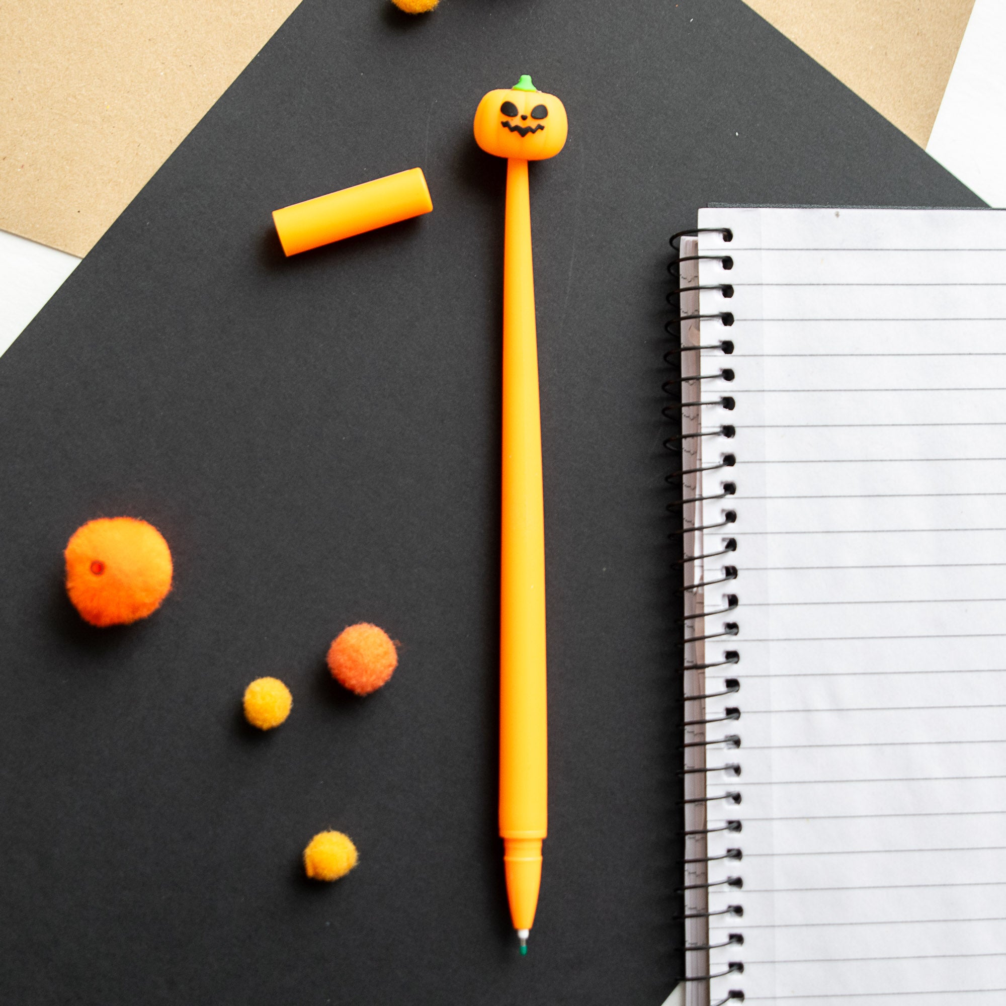 Stylo Souple à Secouer - Citrouille Halloween