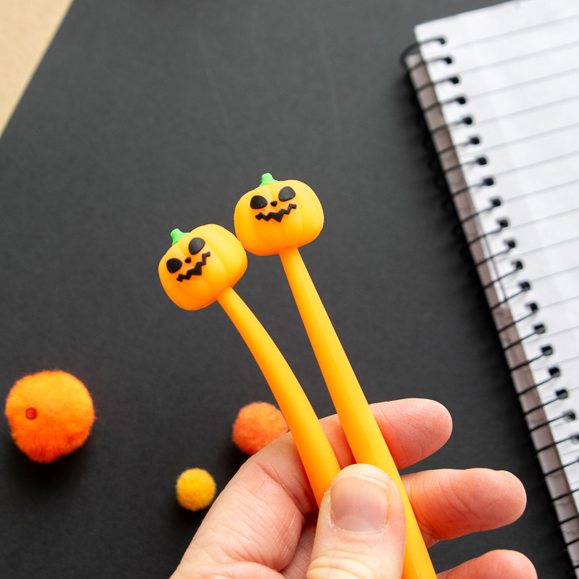 Stylo Souple à Secouer - Citrouille Halloween