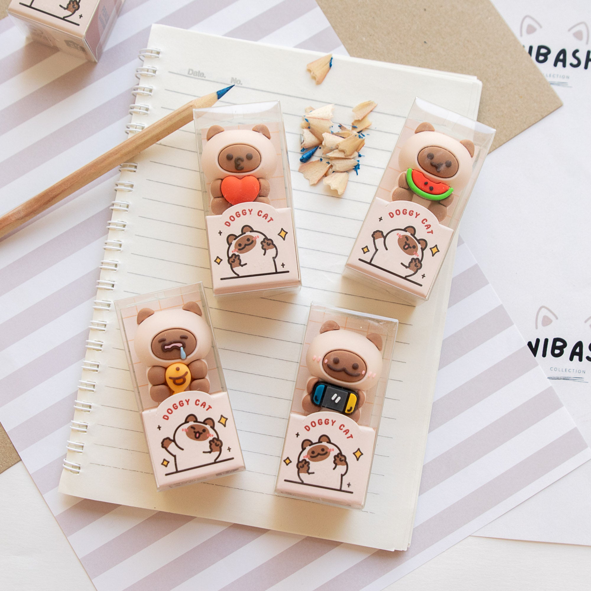 Taille-Crayon Kawaii Doggy Cat