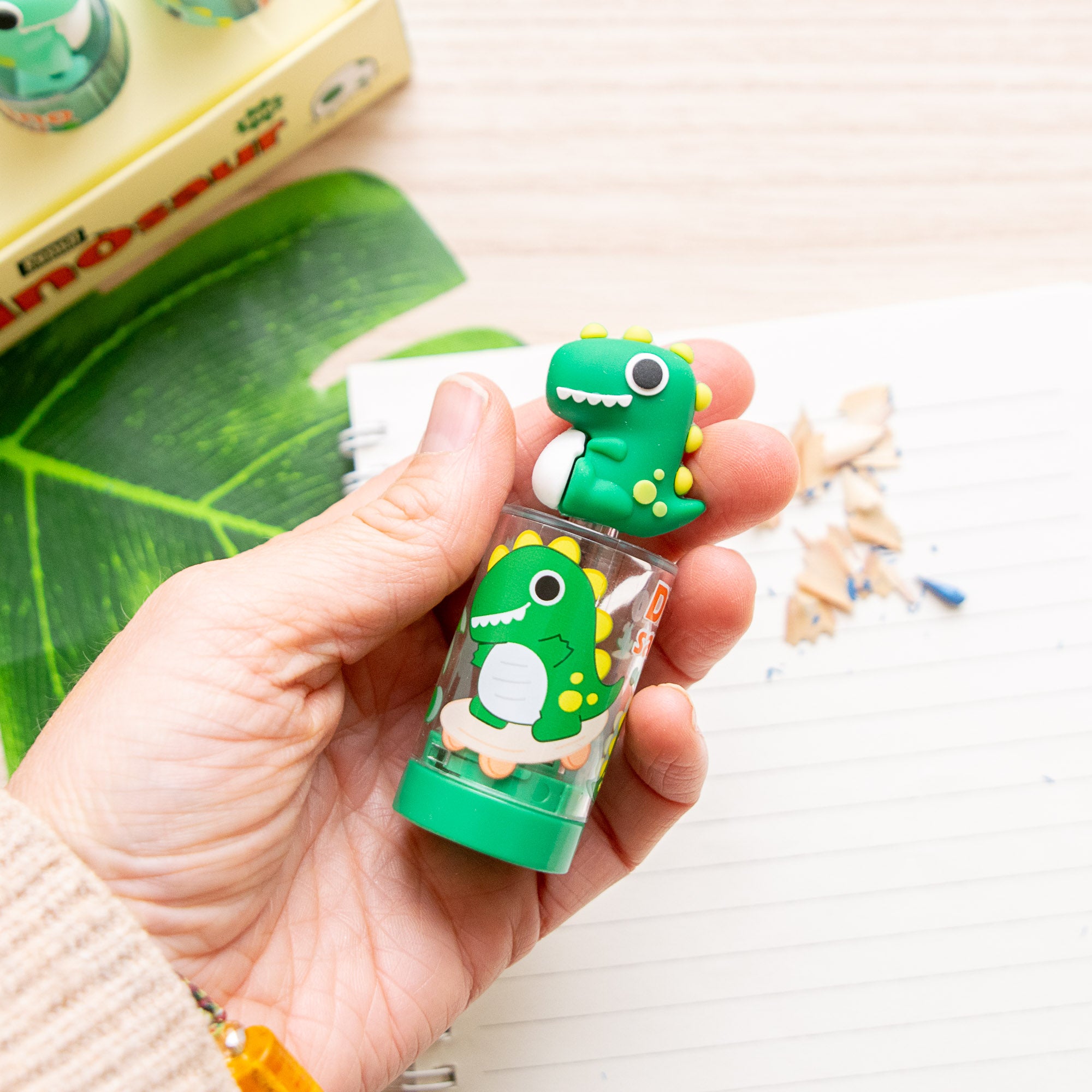Taille-Crayon avec réservoir - Dinosaure