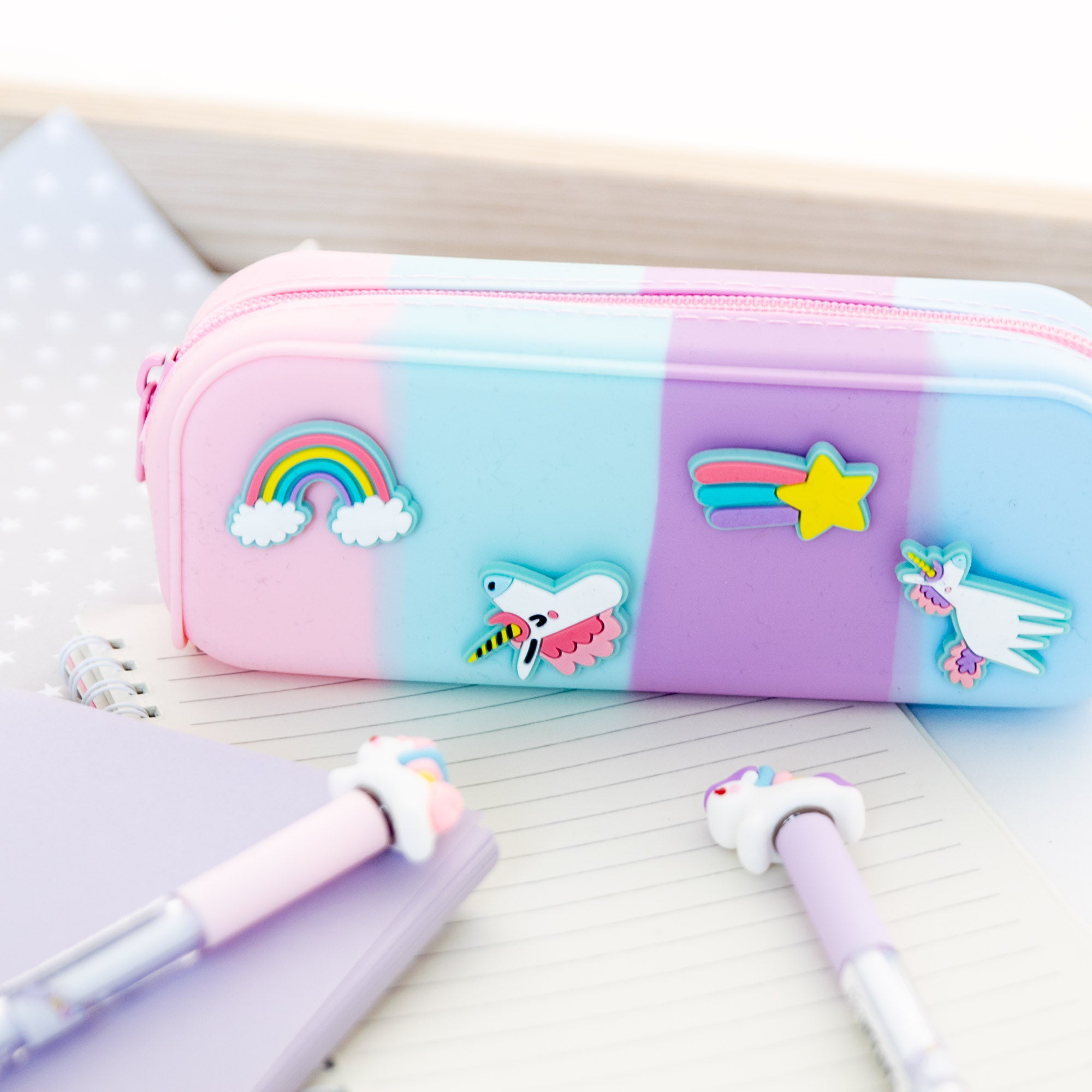 Trousse Silicone Licorne avec Charms