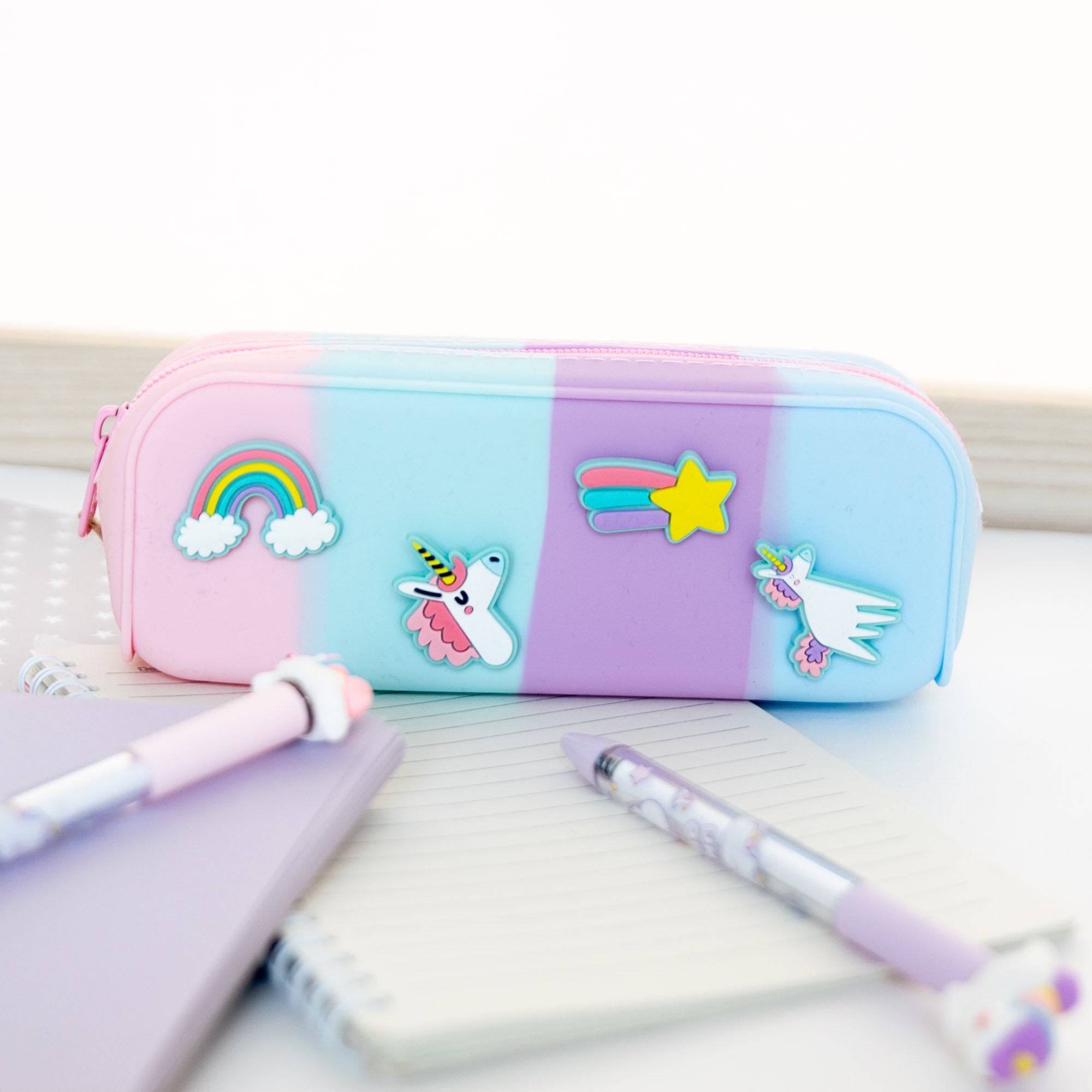 Trousse Silicone Licorne avec Charms