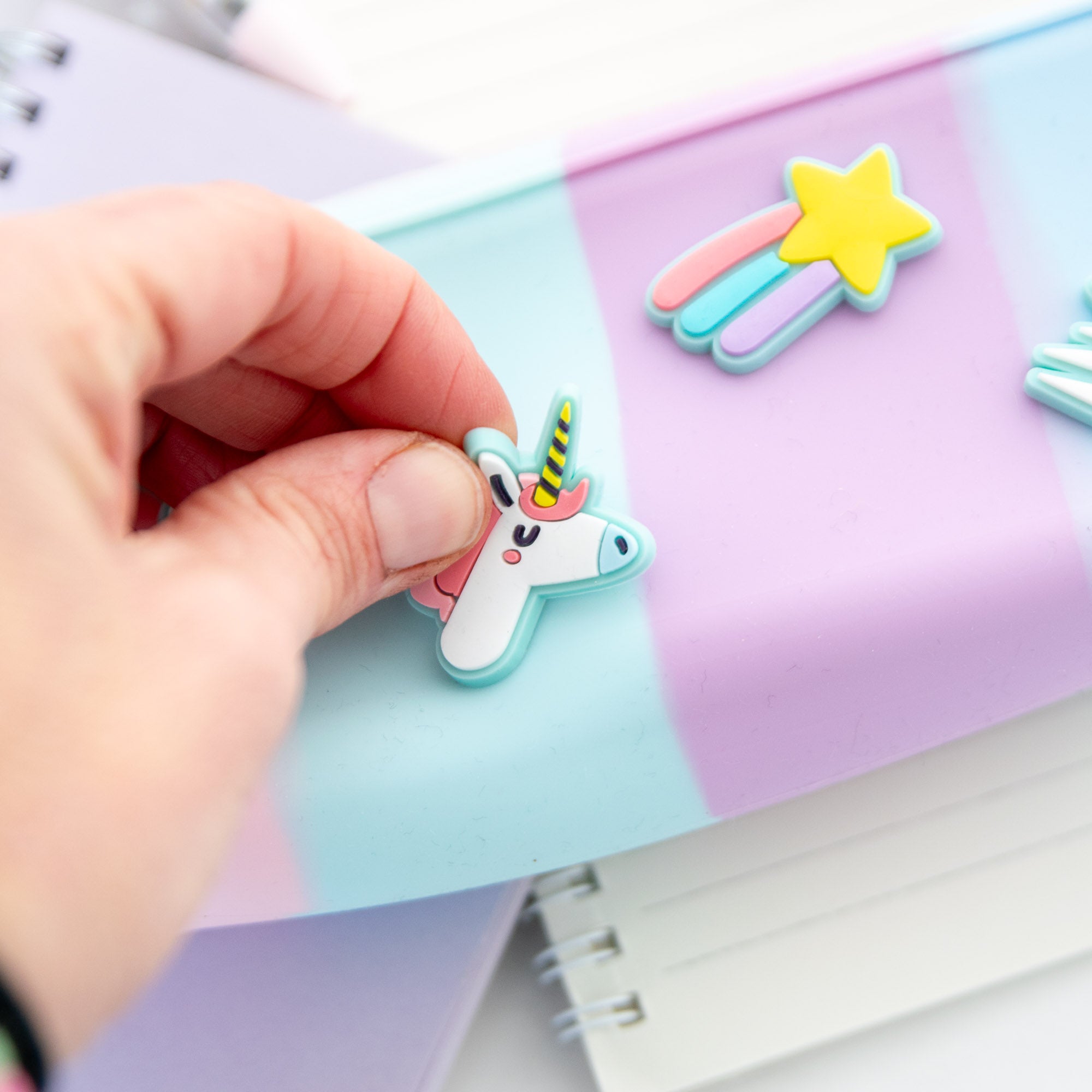 Trousse Silicone Licorne avec Charms