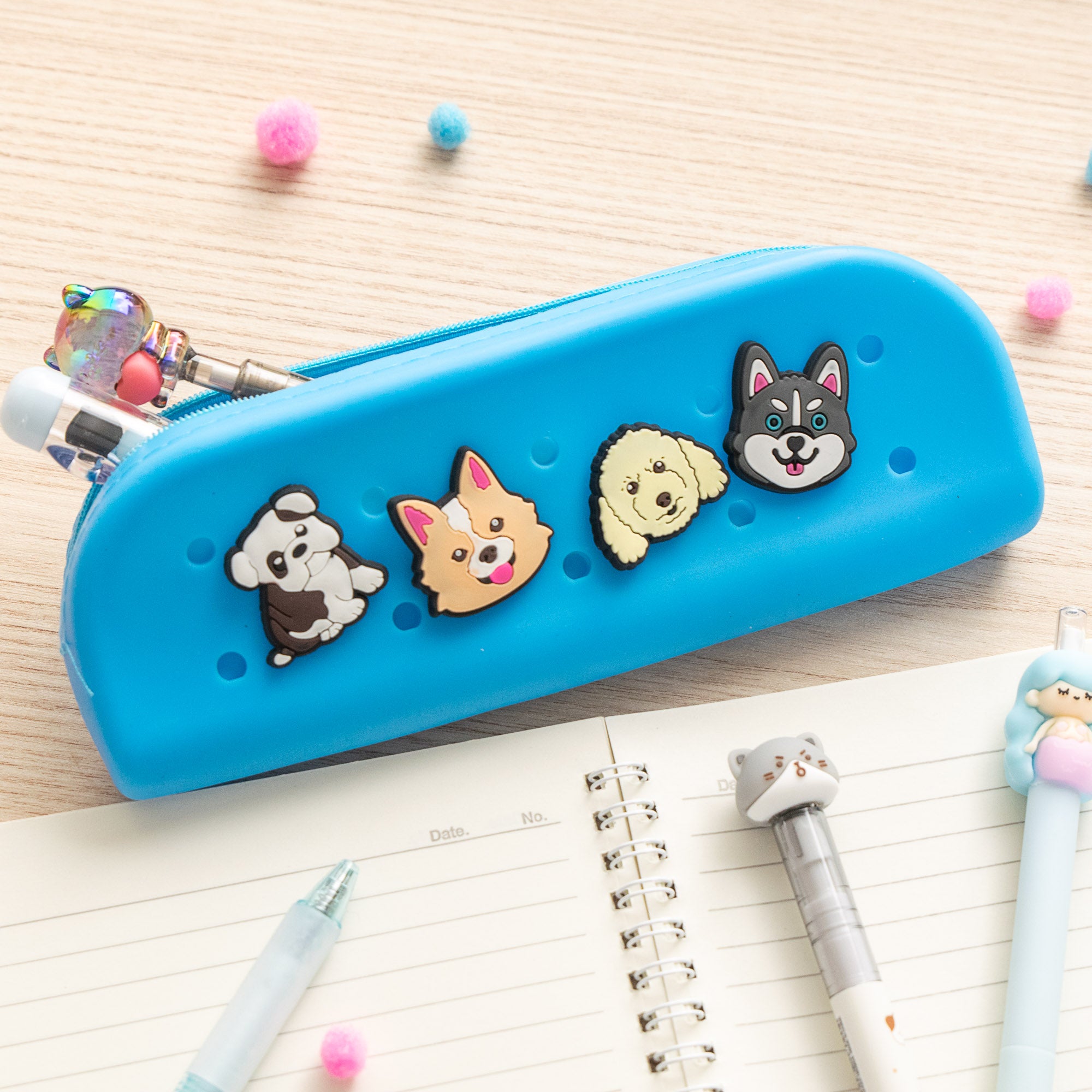 Trousse Fine en Silicone avec Charms