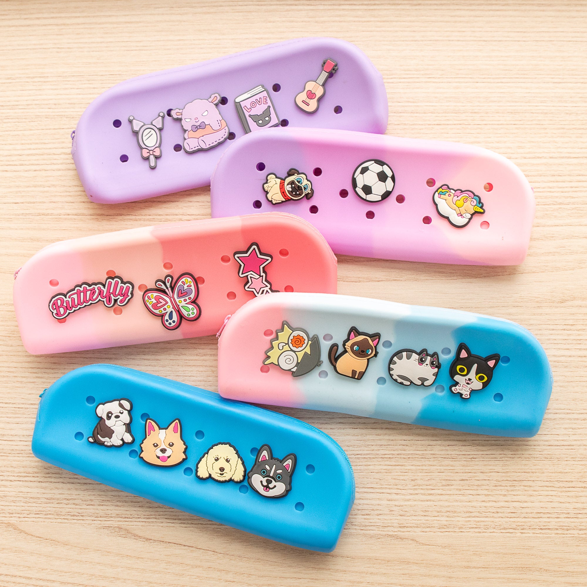 Trousse Fine en Silicone avec Charms