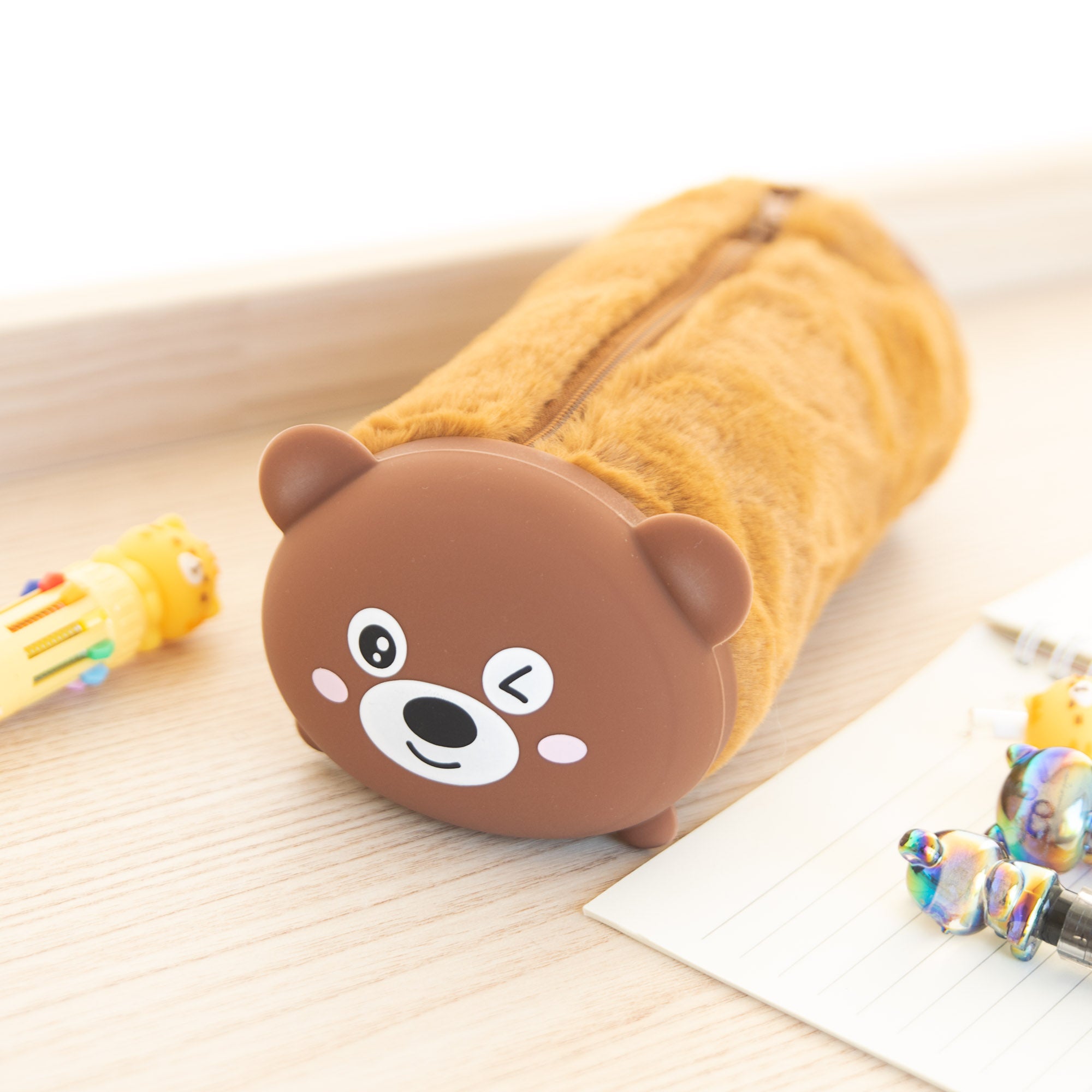 Trousse en Peluche & Silicone Ourson