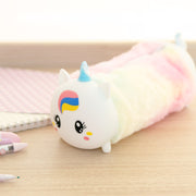 Trousse en Peluche & Silicone Licorne