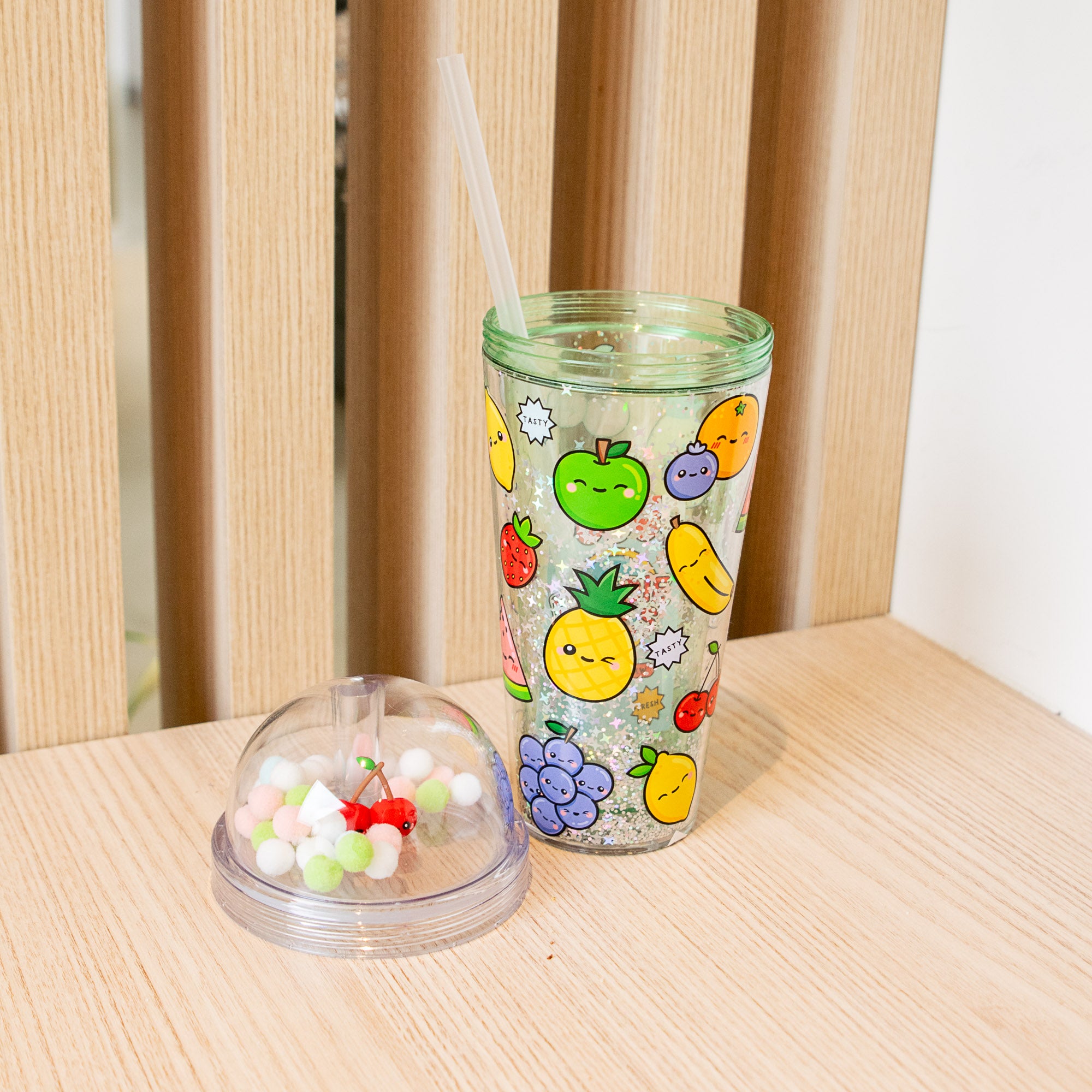 Gobelet Incassable avec Paille - Fruits - 500 ml