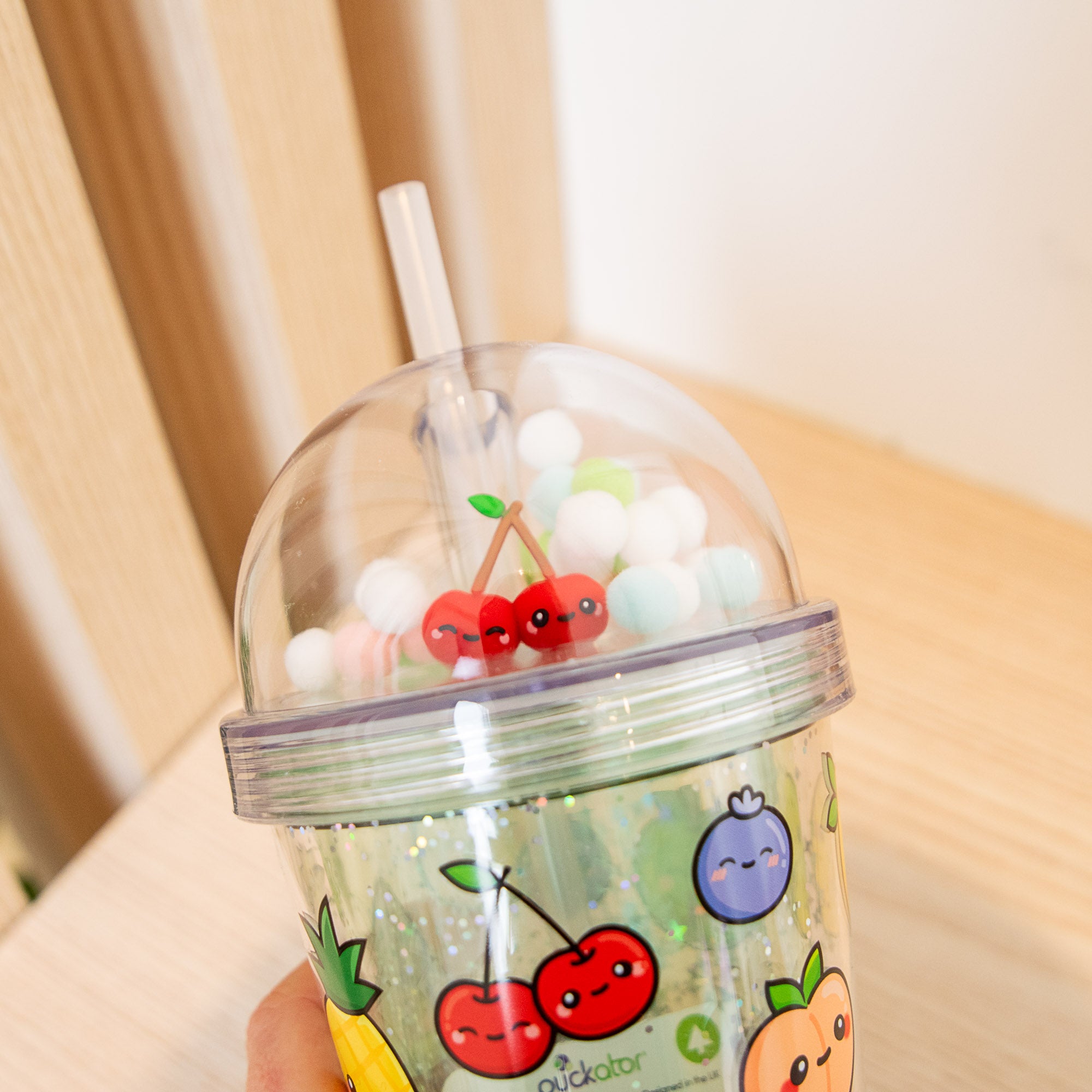 Gobelet Incassable avec Paille - Fruits - 500 ml