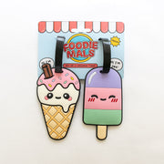 Duo d'Etiquettes à Bagage Cornets de Glace