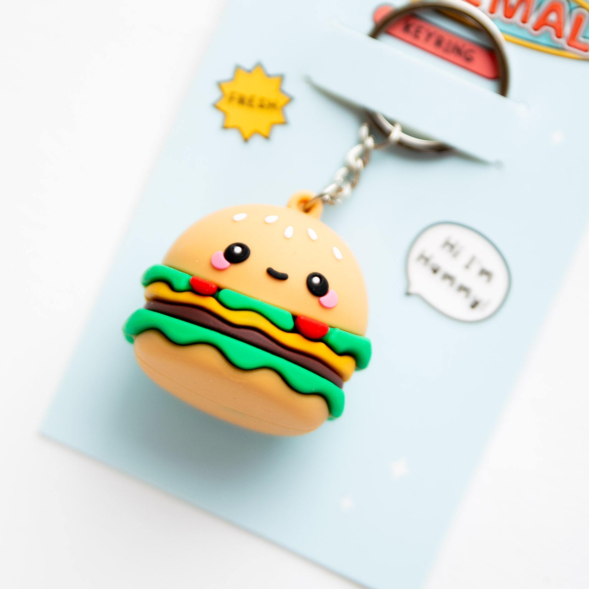 Porte-clés Kawaii Hammy le Hamburger